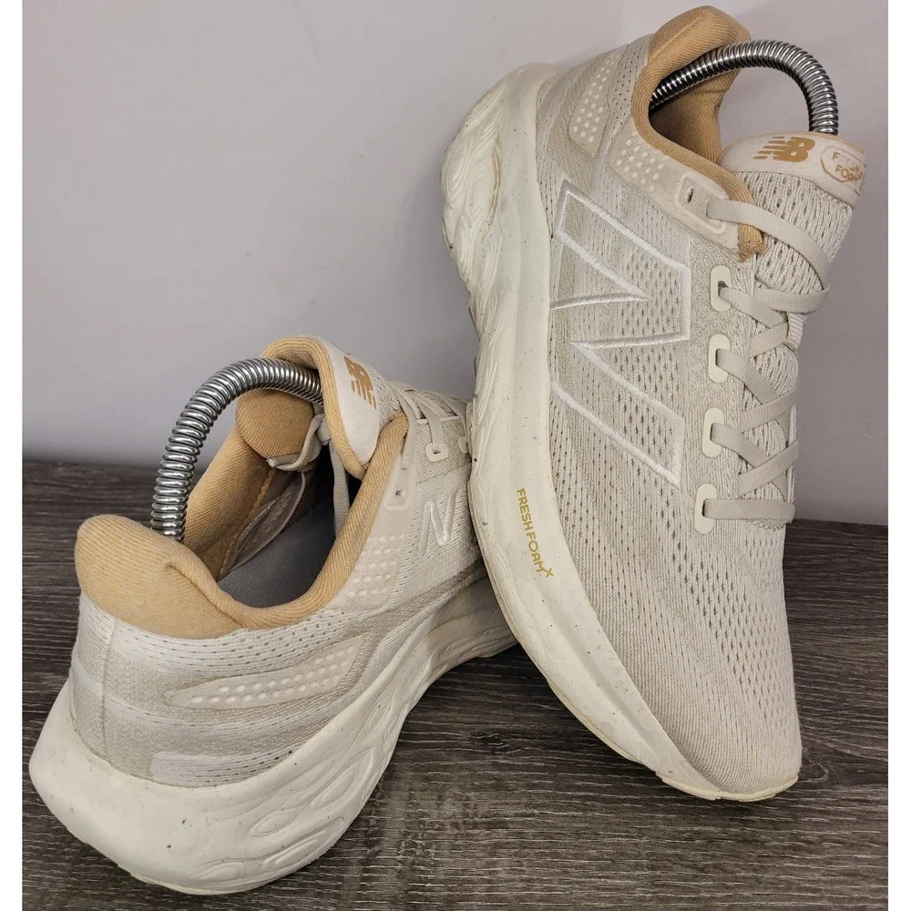 New Balance Fresh Foam X 1080 v13 Women's Size 8.5 B Running Shoes Cream Beige
